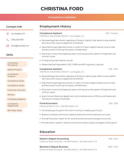 Resume example 3