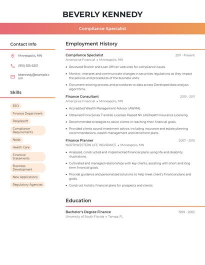 Resume example 3