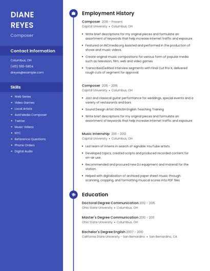 Resume example 4