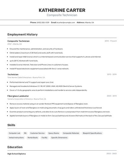 Resume example 2