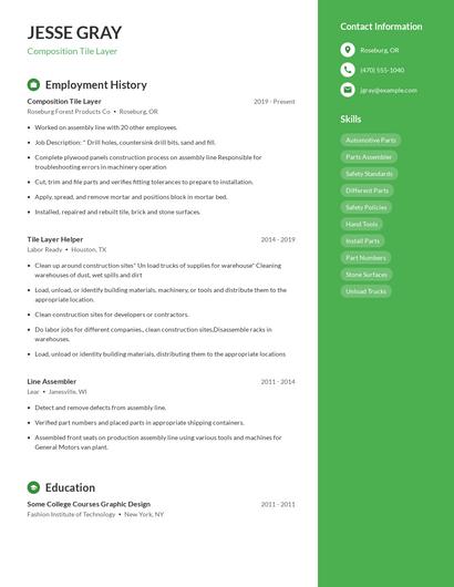 Composition Tile Layer Resume