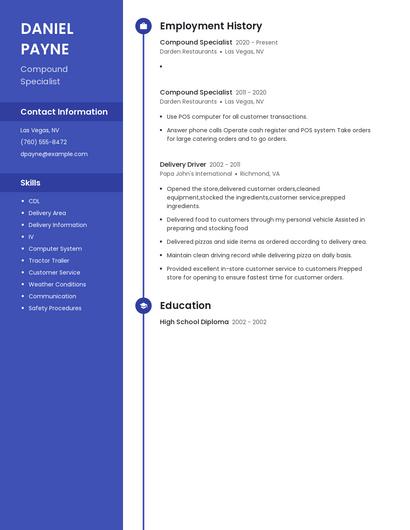 Compound Specialist Resume