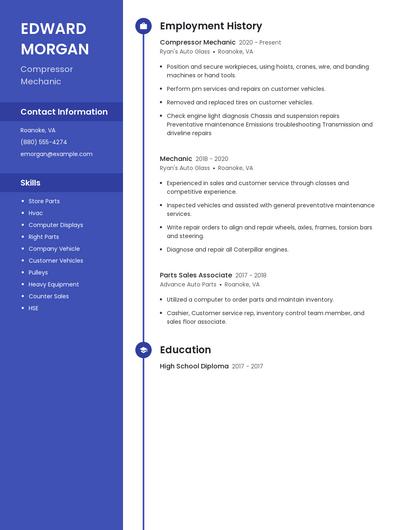 Compressor Mechanic Resume