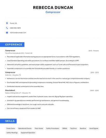Compressor Resume