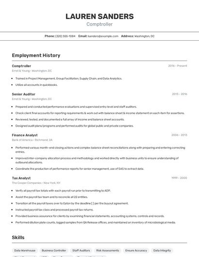 Resume example 2