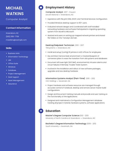Resume example 4