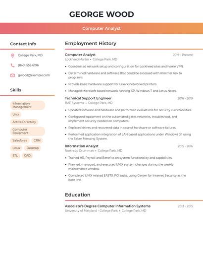 Resume example 3