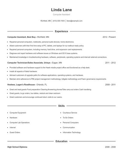 Resume example 1
