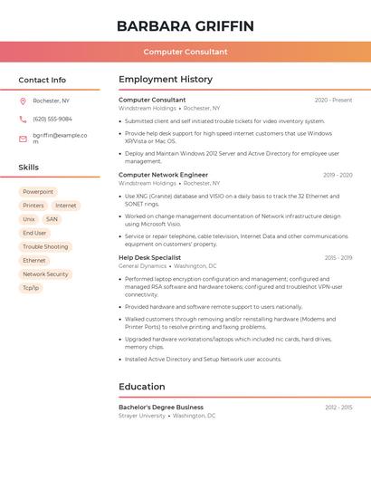 Resume example 3