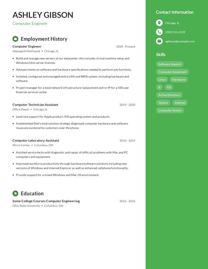 Resume example 5