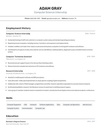 Resume example 2