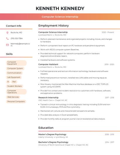 Resume example 3