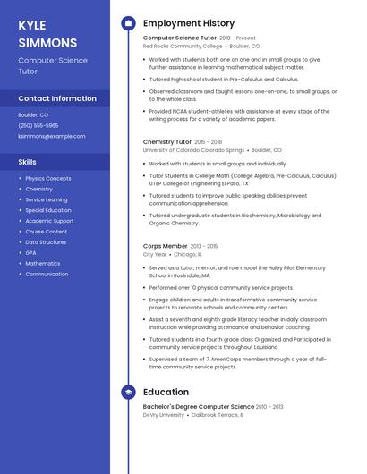 Resume example 5
