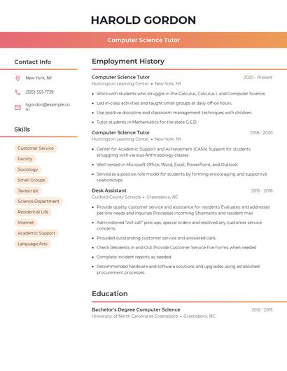 Resume example 3