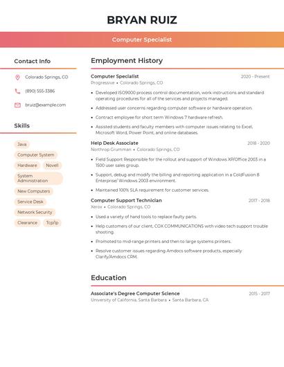 Resume example 3