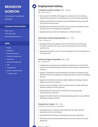 Resume example 4