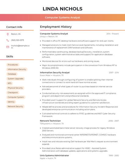 Resume example 3