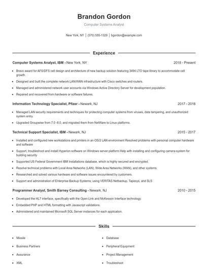 Resume example 1