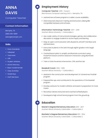 Resume example 5
