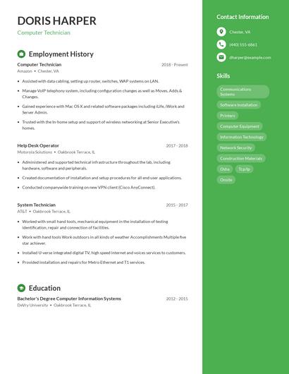 Resume example 4
