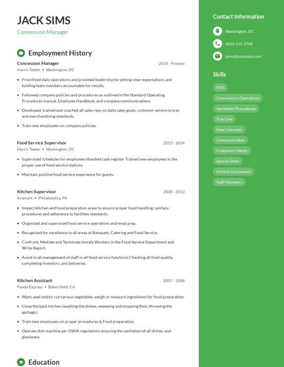 Resume example 5