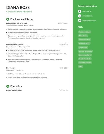Resume example 4
