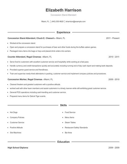 Resume example 1