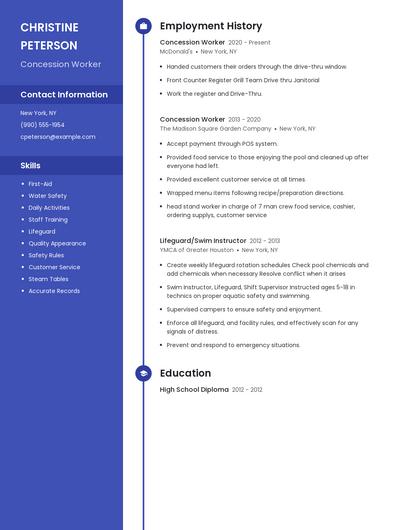 Resume example 4