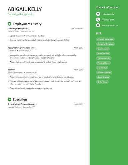 Resume example 5