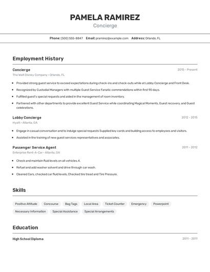 Resume example 2