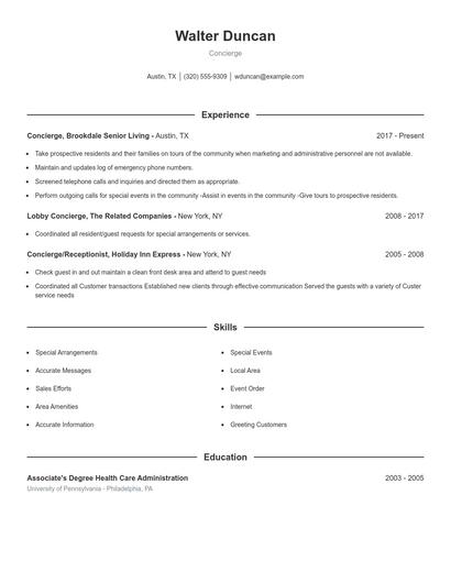 Resume example 1