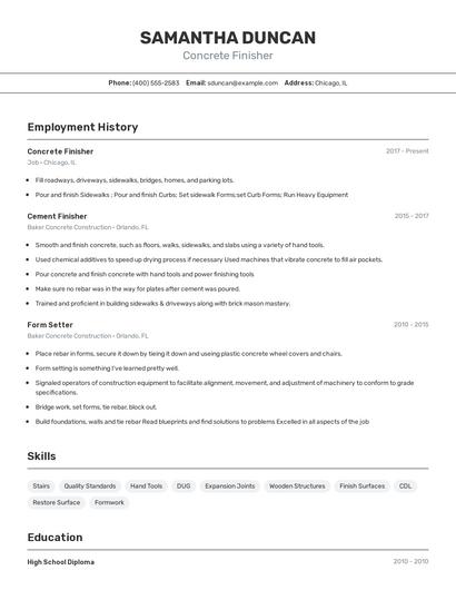 Resume example 2