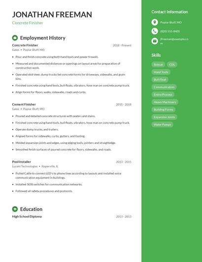 Resume example 5