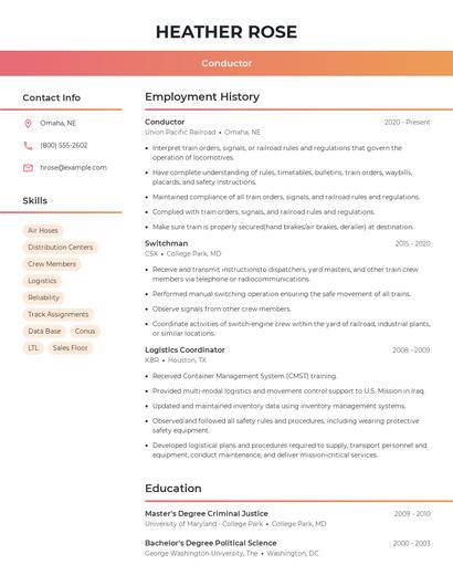 Resume example 3