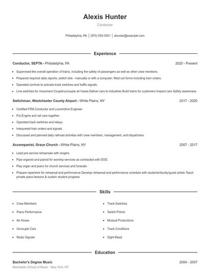 Resume example 1