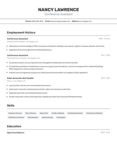 Resume example 2