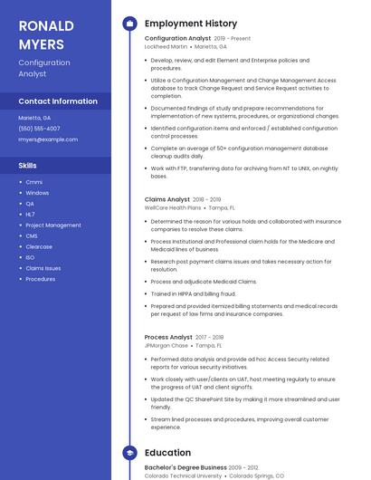 Configuration Analyst Resume