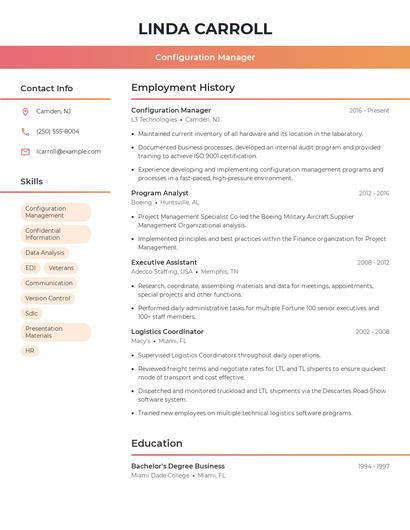 Resume example 3