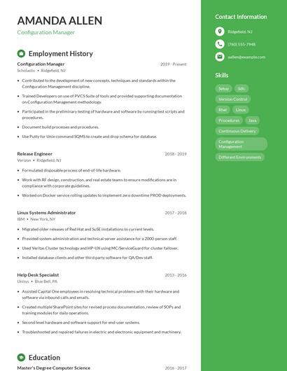 Resume example 5