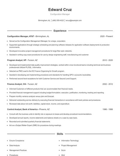 Resume example 1