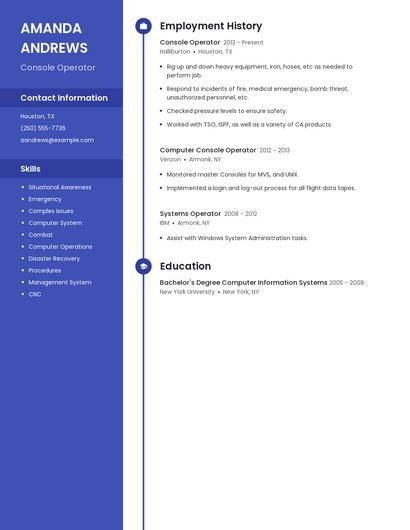 Resume example 4