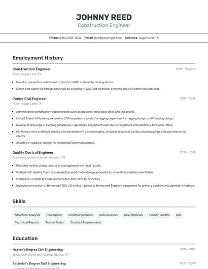 Resume example 2