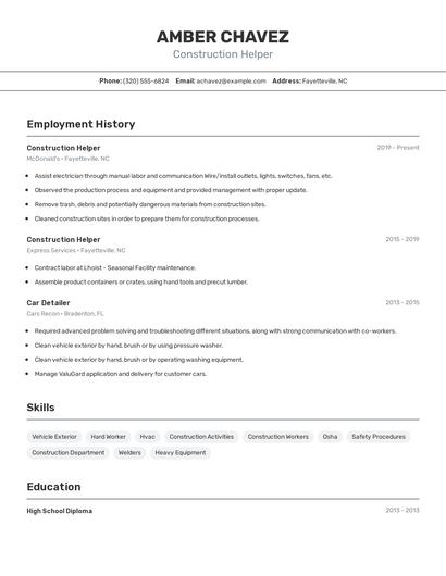 Resume example 2