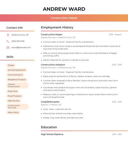 Resume example 3