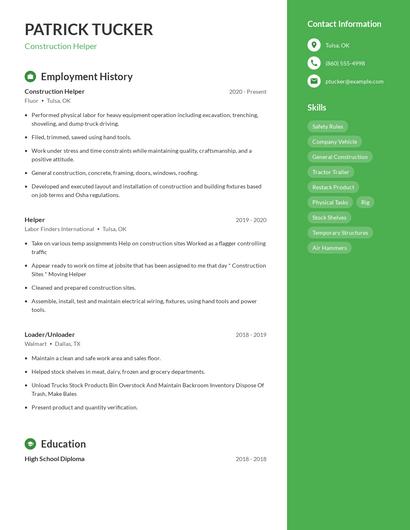 Resume example 4