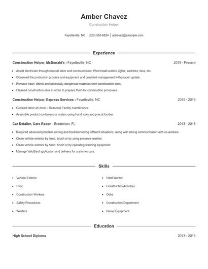 Resume example 1