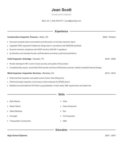 Resume example 1