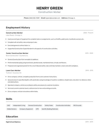 Resume example 2