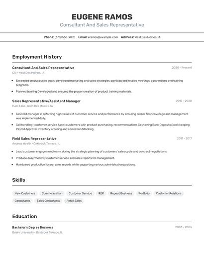 Resume example 2