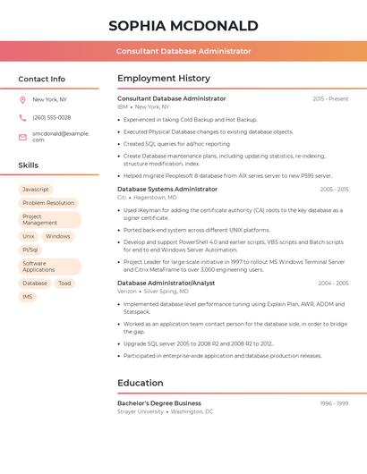 Resume example 3
